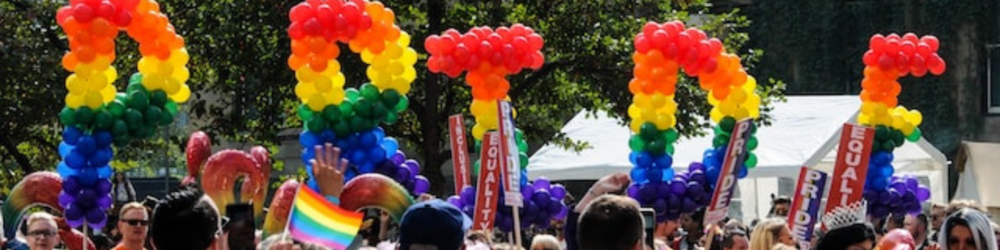 Pride parade balloons
