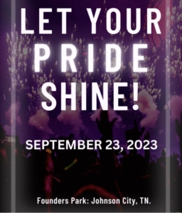 Poster for TriPride 2023 that reads "Let your pride shine!" with the date of September 23, 2023