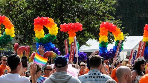 Pride parade balloons